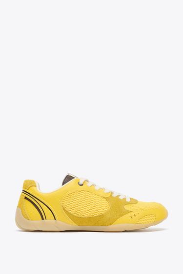 حذاء رياضي RUNNING بألوان متباينة - أصفر الخاص بـ Zara