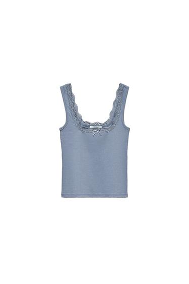 LACE STRAP TANK TOP
