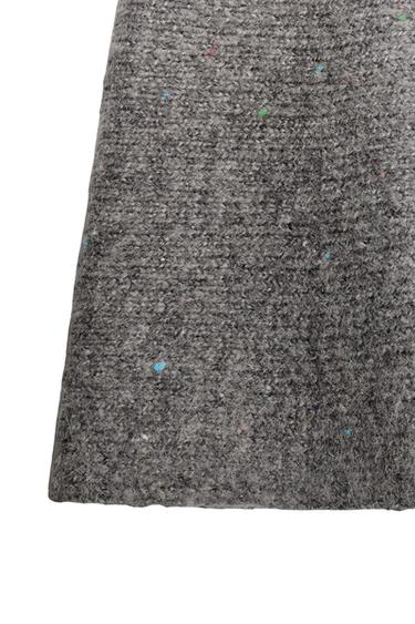 Zara WOOL MINI SKIRT - Gray