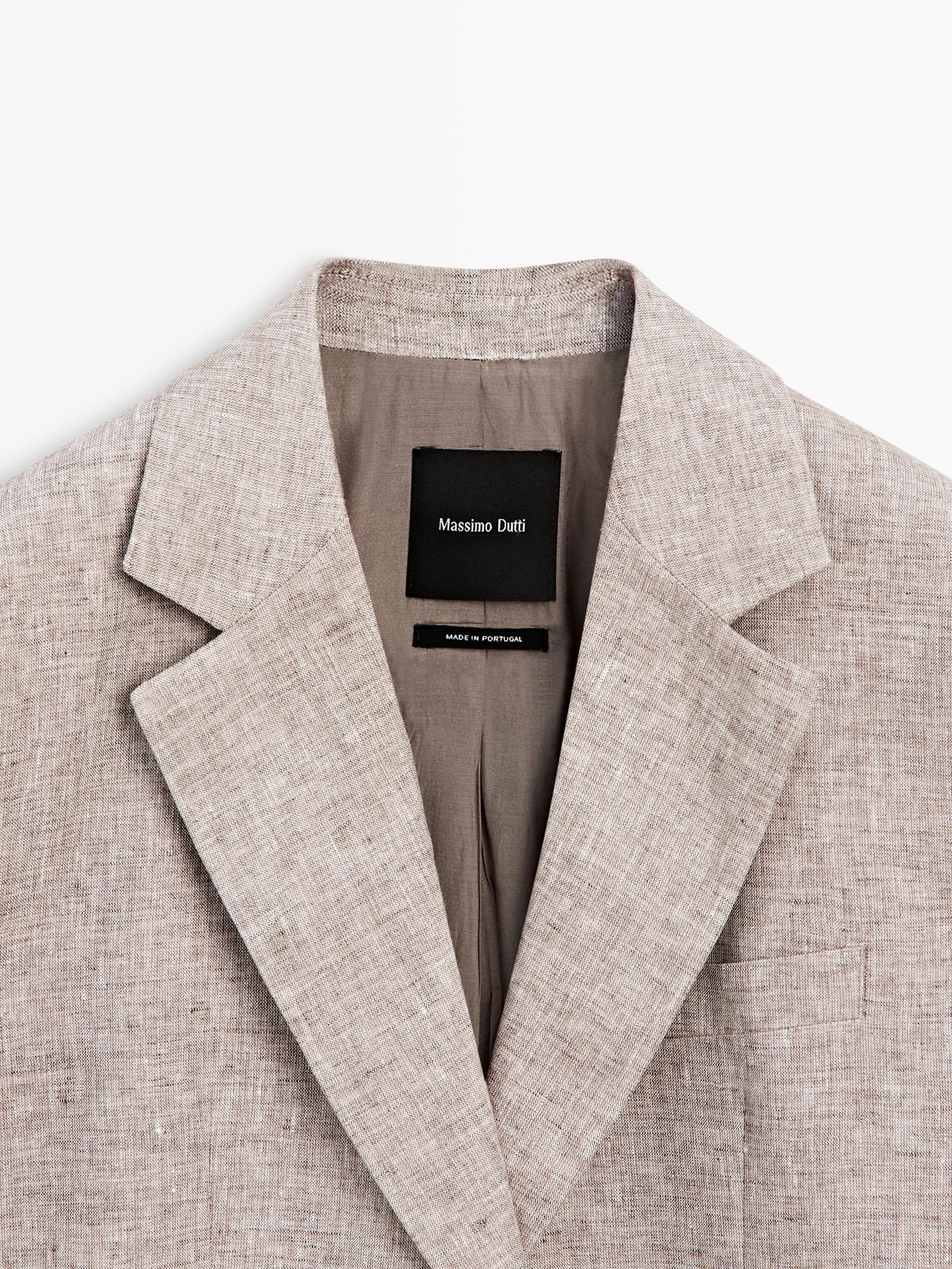 100% linen suit blazer