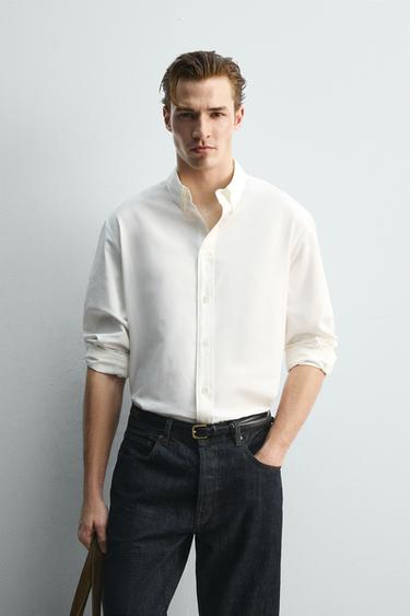 ÁO SƠ MI DÁNG RỘNG LIMITED EDITION - Màu trắng từ Zara