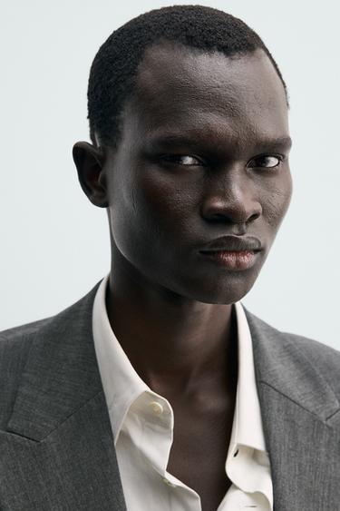 DOUBLE-BREASTED WOOL BLEND BLAZER - Grey marl by Zara