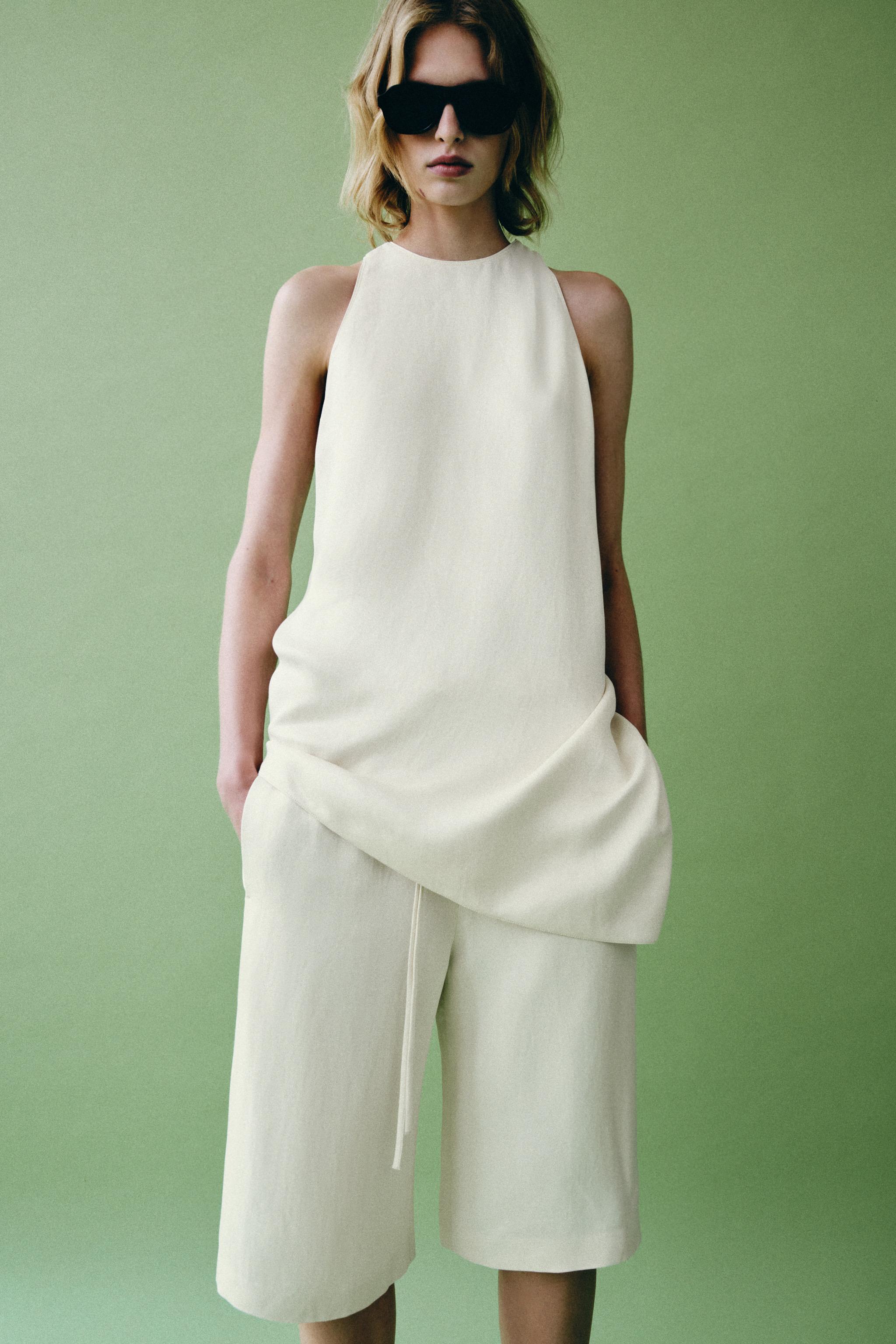 ZW COLLECTION ASYMMETRIC TOP — Ecru