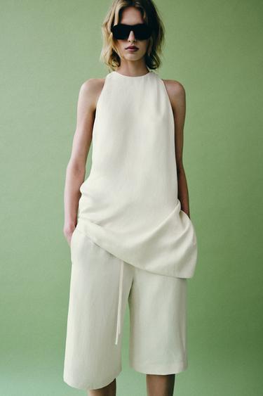ZW COLLECTION ASYMMETRIC TOP - Ecru by Zara
