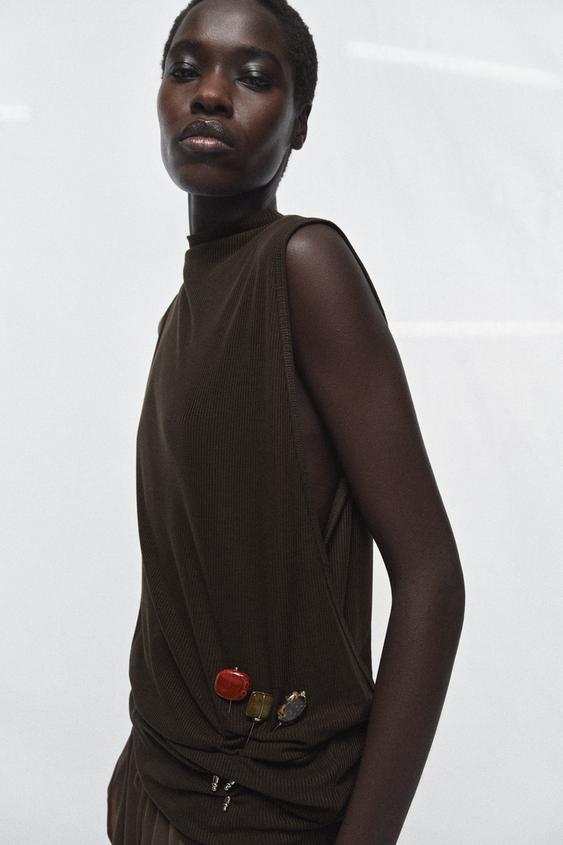 3-PACK OF PIN BROOCHES WITH STONES