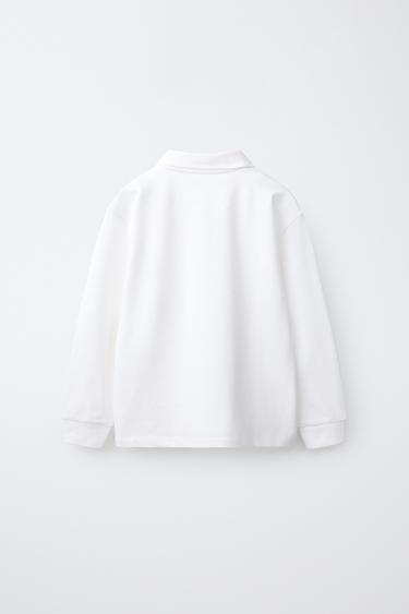SOLID POLO SHIRT — White 2