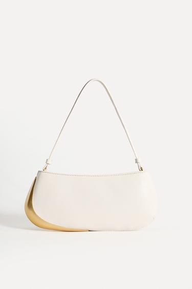 SAC PORTÉ ÉPAULE DÉTAIL MÉTALLIQUE 50E ANNIVERSAIRE - blanc de Zara