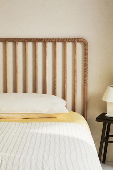 WOODEN HEADBOARD - Light beige by Zara