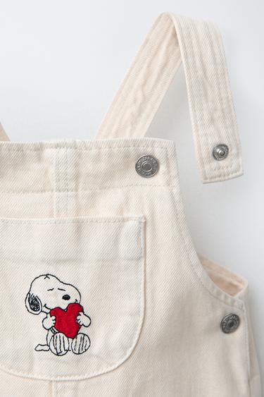 SNOOPY PEANUTS™ TWILL DUNGAREES - Ecru by Zara - Image 2