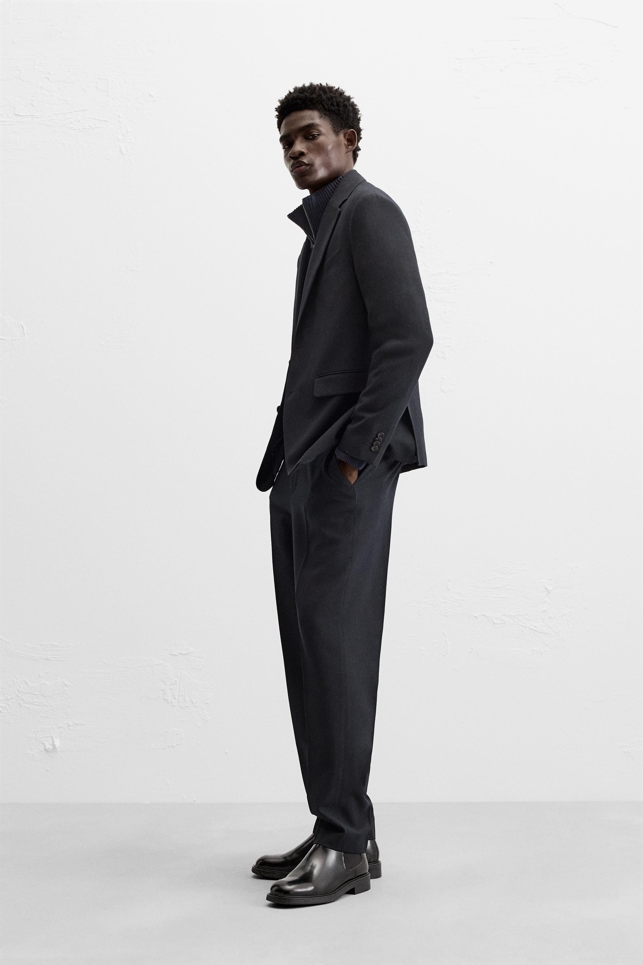 WOOL BLEND COAT - Black | ZARA India