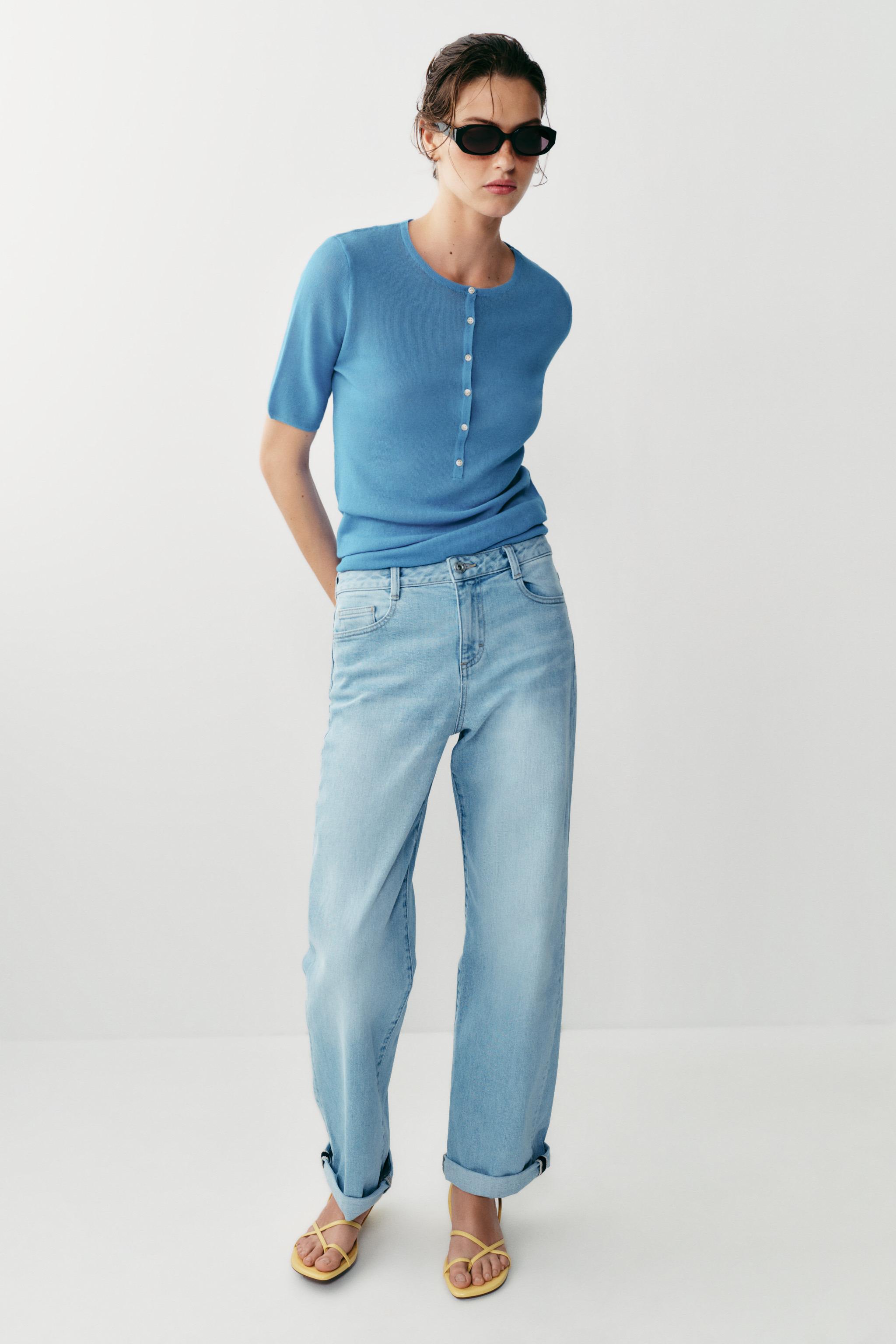 Z1975 RELAXED FIT MID-WAIST JEANS WITH CUFFED HEMS