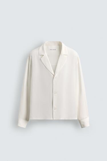 CAMISA FLUIDA BOXY FIT - Blanco de Zara