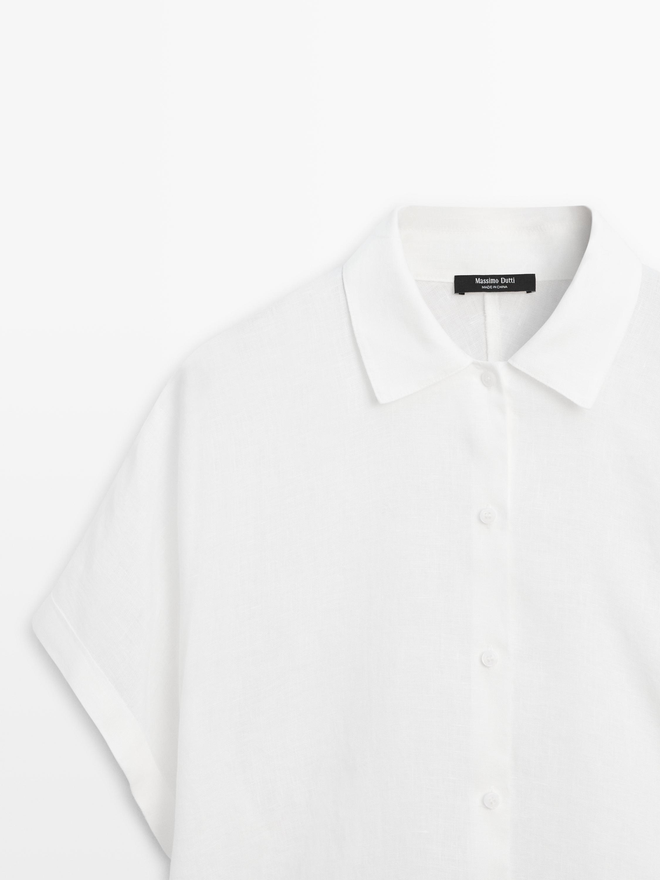 Chemise manches courtes 100 % lin