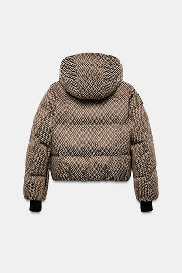 PADDED ANORAK 80% DOWN 20% FEATHER WATER-RESISTANT WINDPROOF RECCO® TECHNOLOGY SKI COLLECTION - Beige-brown by Zara - Image 8