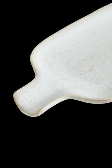 STONEWARE SPOON REST - Oyster-white by Zara