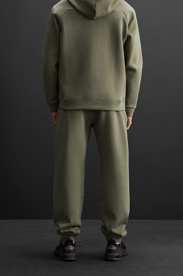 PANTALON DE JOGGING TECHNIQUE À ZIPS - Vert olive de Zara - Image 2