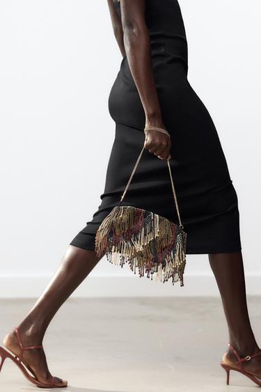BOLSA SOBRE PEDRERÍA FLECOS - Multicolor de Zara