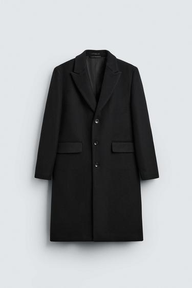 WOOL BLEND COAT - Black by Zara
