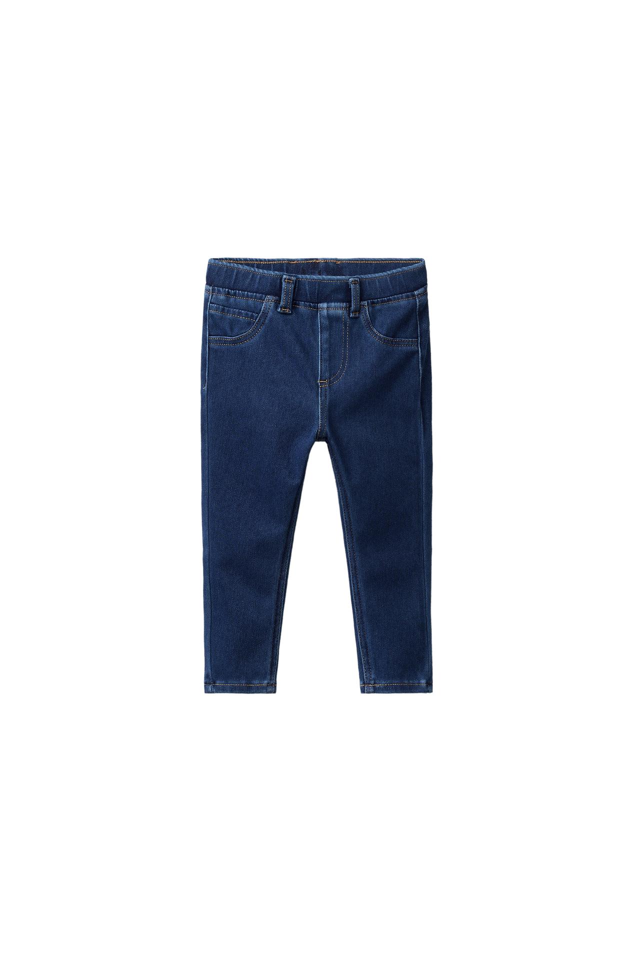 DENIM LEGGINGS — Mid-blue