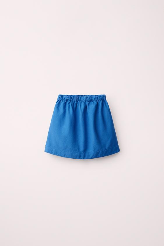 JUPE FLUIDE CREATED BY CARAMEL LONDON X ZARA - Bleu de Zara - Image 0