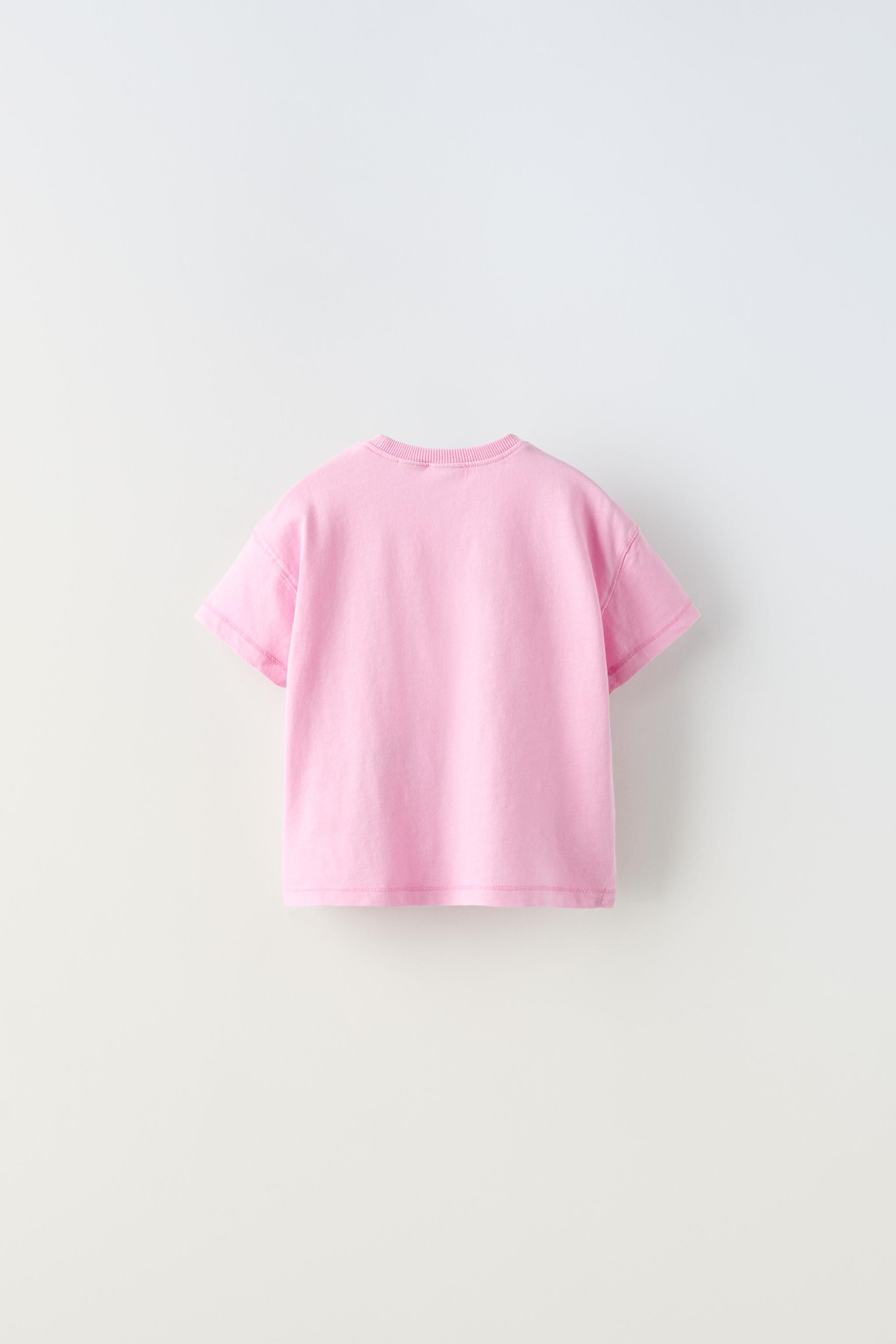 エンブロイダリー Tシャツ - ピンク/モーブ | ZARA Japan / 日本