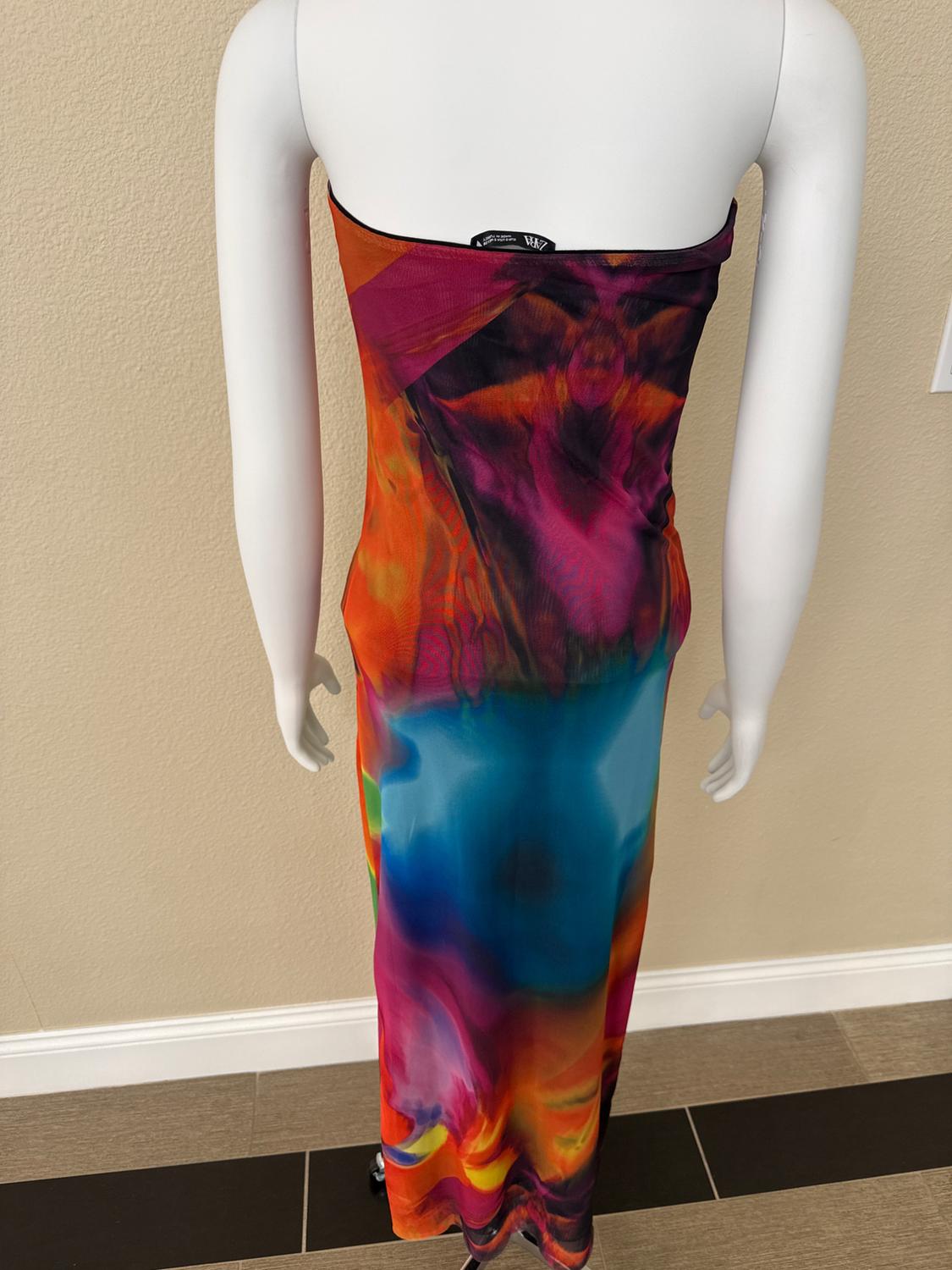 PRINTED TULLE DRESS - Image 3