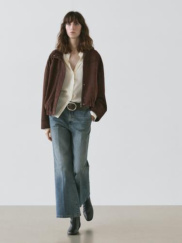 Zara Mid-rise bell bottom jeans - Mid-blue