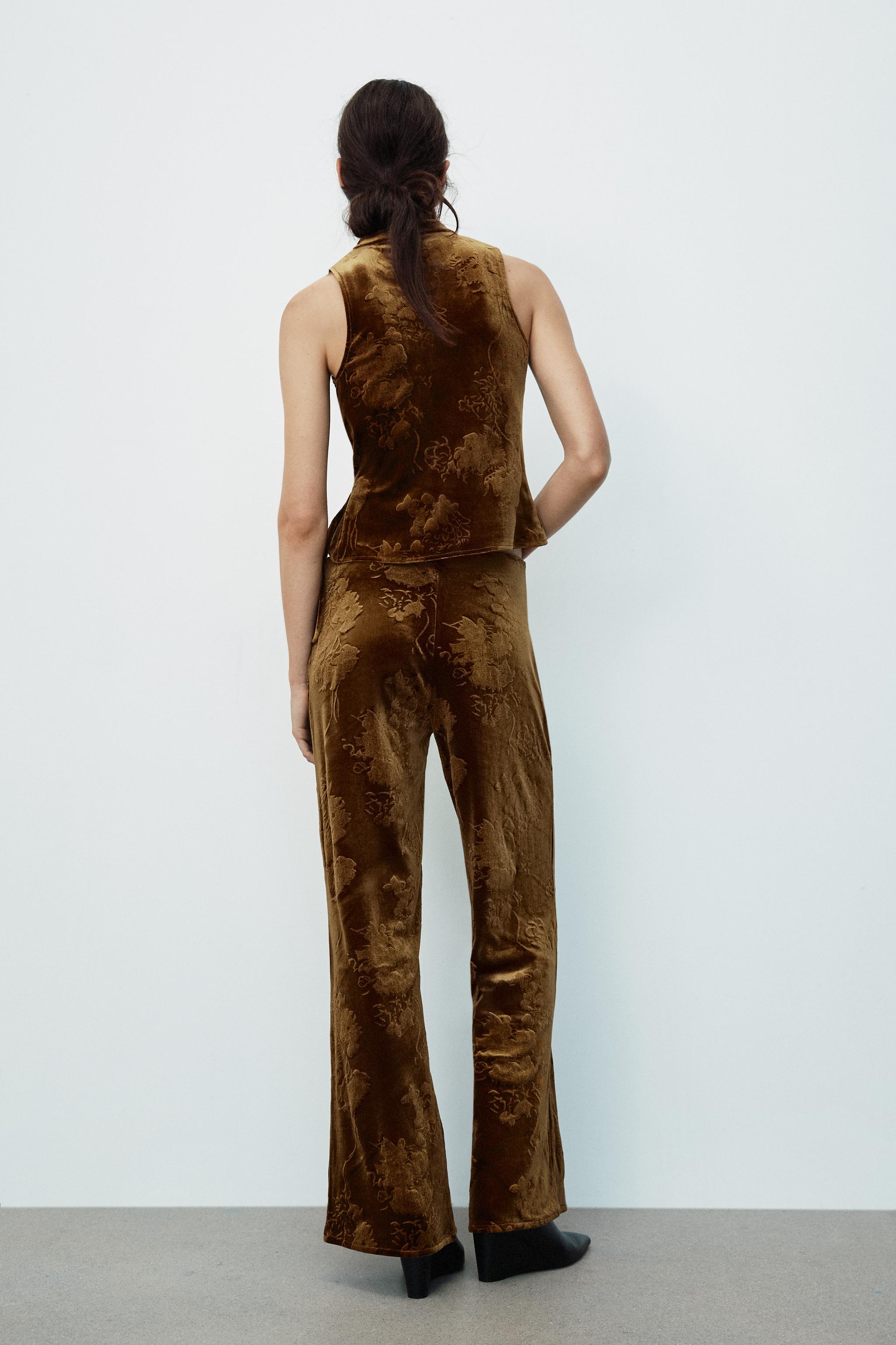 VELVET PRINT PANTS