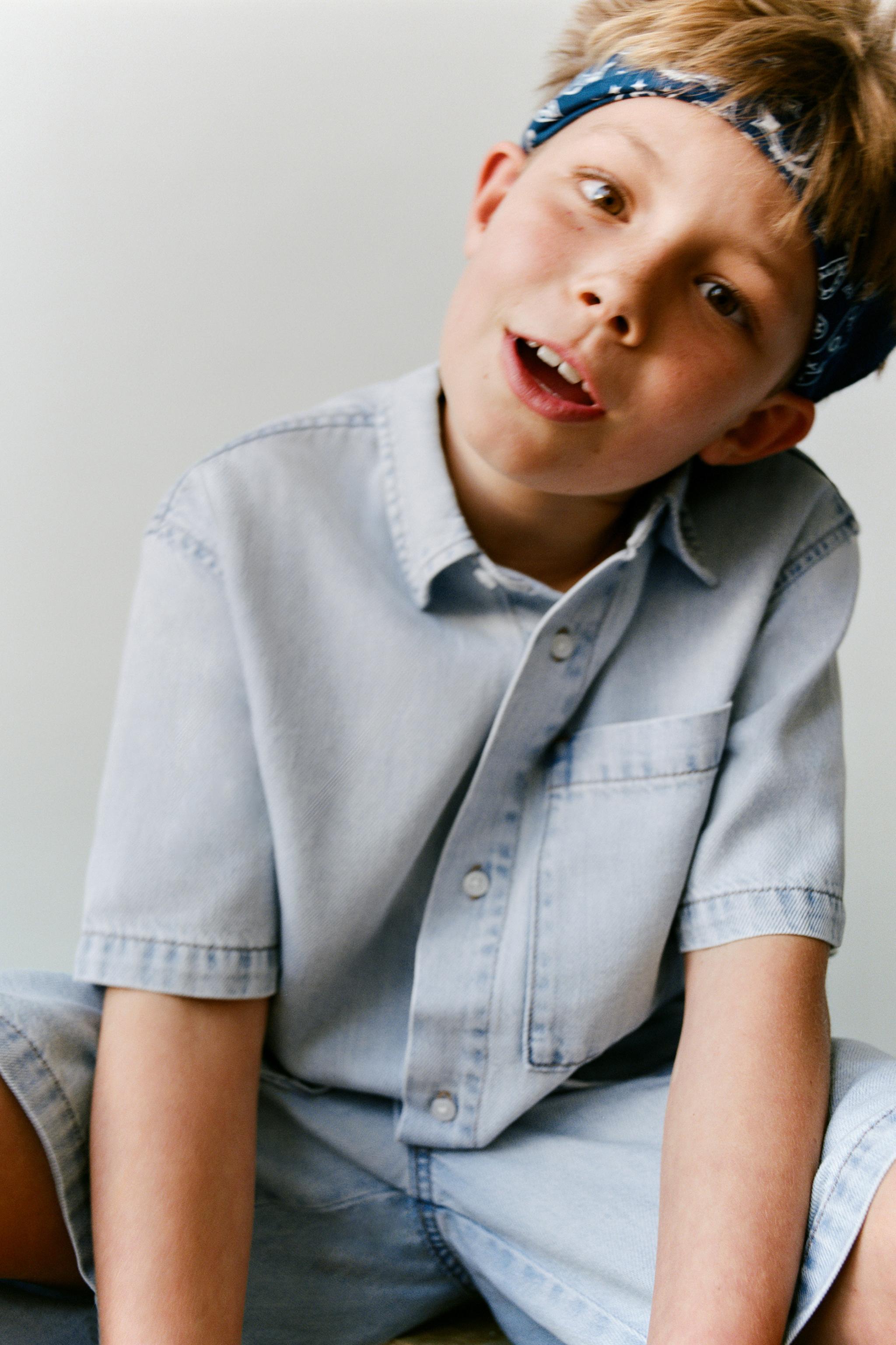 camisa negra niño zara