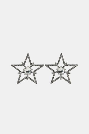 PENDIENTES ESTRELLA STRASS JOTYA - Plata de Zara
