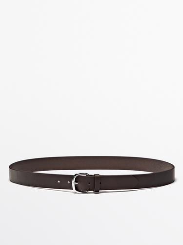 Cinturón piel napa soft - Marrón de Zara