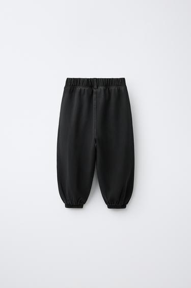 SOLID JOGGER PANTS — Black 2