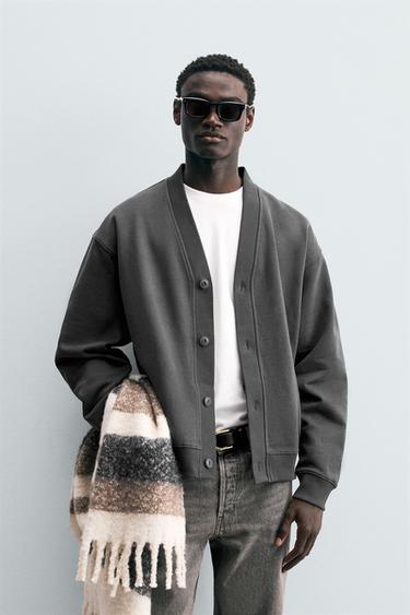 Zara RELAXED FIT POCKET JACKET - Anthracite grey