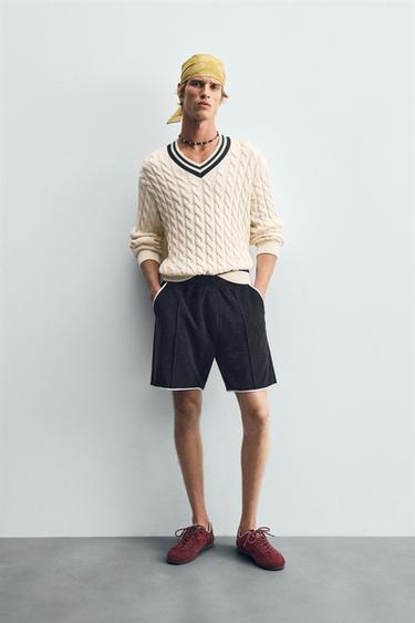 CABLE-KNIT SWEATER - Ecru by Zara