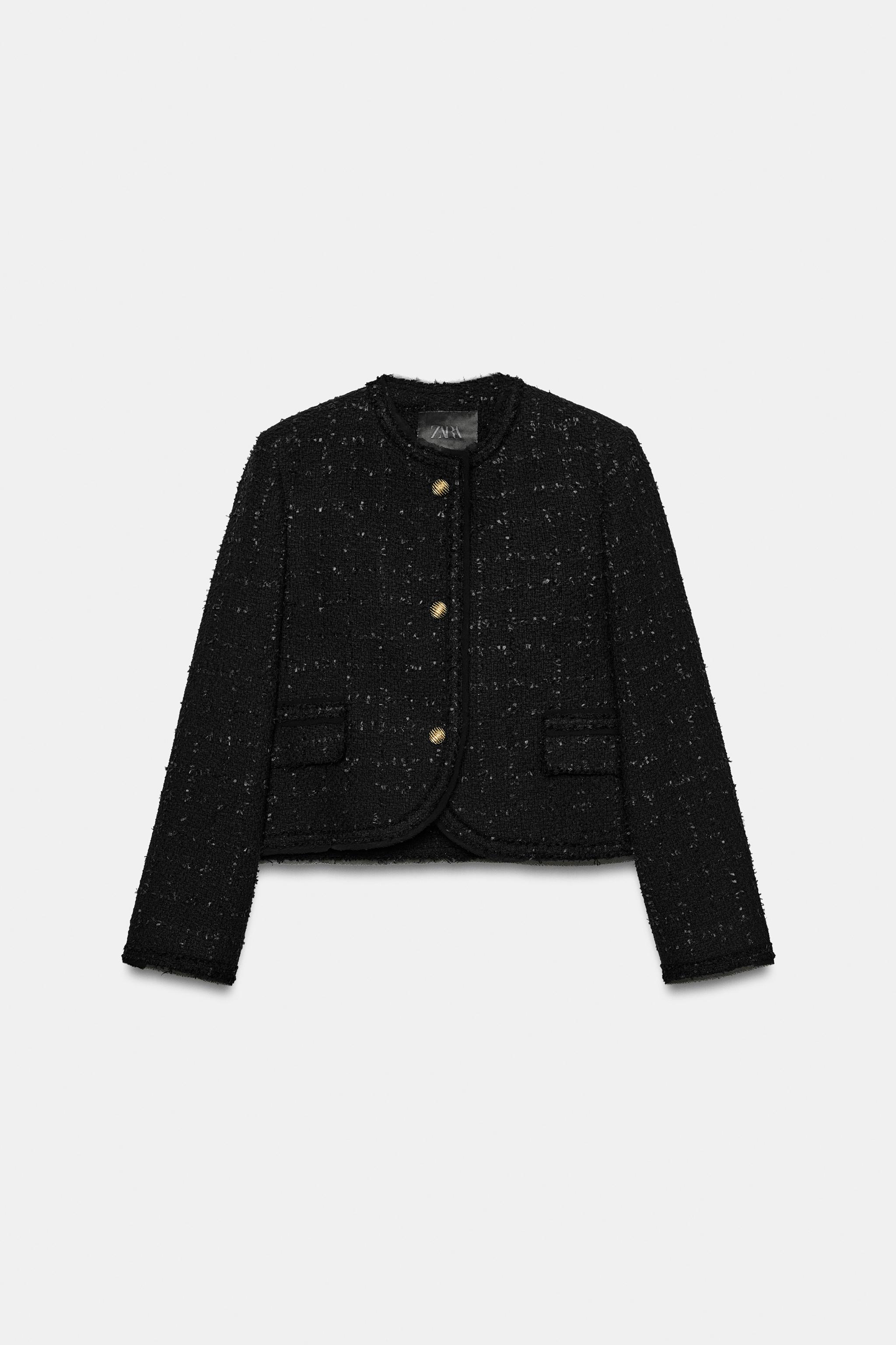 Zara ZW COLLECTION EMBOSSED BUTTON BLAZER — фото 4