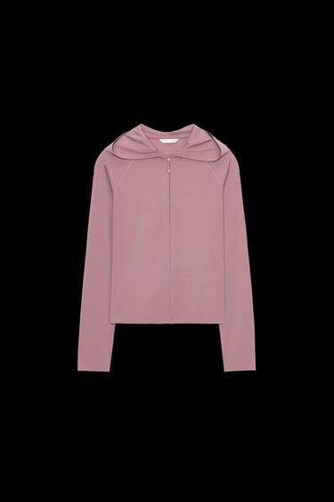 Zara POLYAMIDE SWEATSHIRT - Mauve