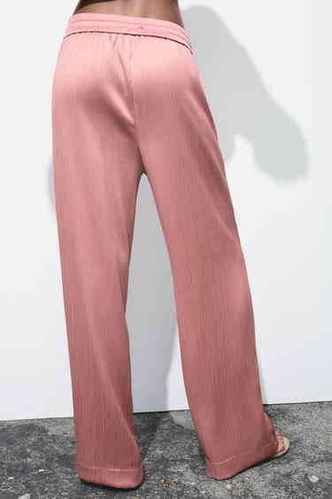 CREASED-EFFECT TROUSERS - MARSALA by Zara - Image 3