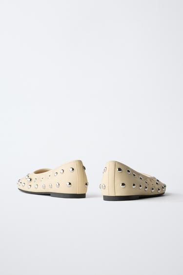 STUDDED BALLET FLATS -  by Zara - Image 4