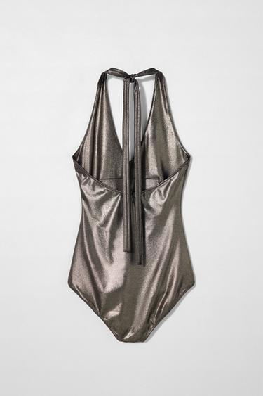 BODY ENCOLURE AMÉRICAINE MÉTALLISÉ KATE MOSS X ZARA - or-mate de Zara - Image 2