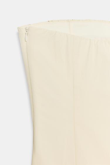 MIDI DRESS WITH EMBOSSED RUFFLES - Ivory by Zara - Image 7