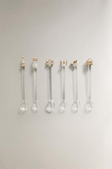 LOT DE PETITES CUILLÈRES EN VERRE BRILLANT NOËL (LOT DE 6) - 990 de Zara - Image 0