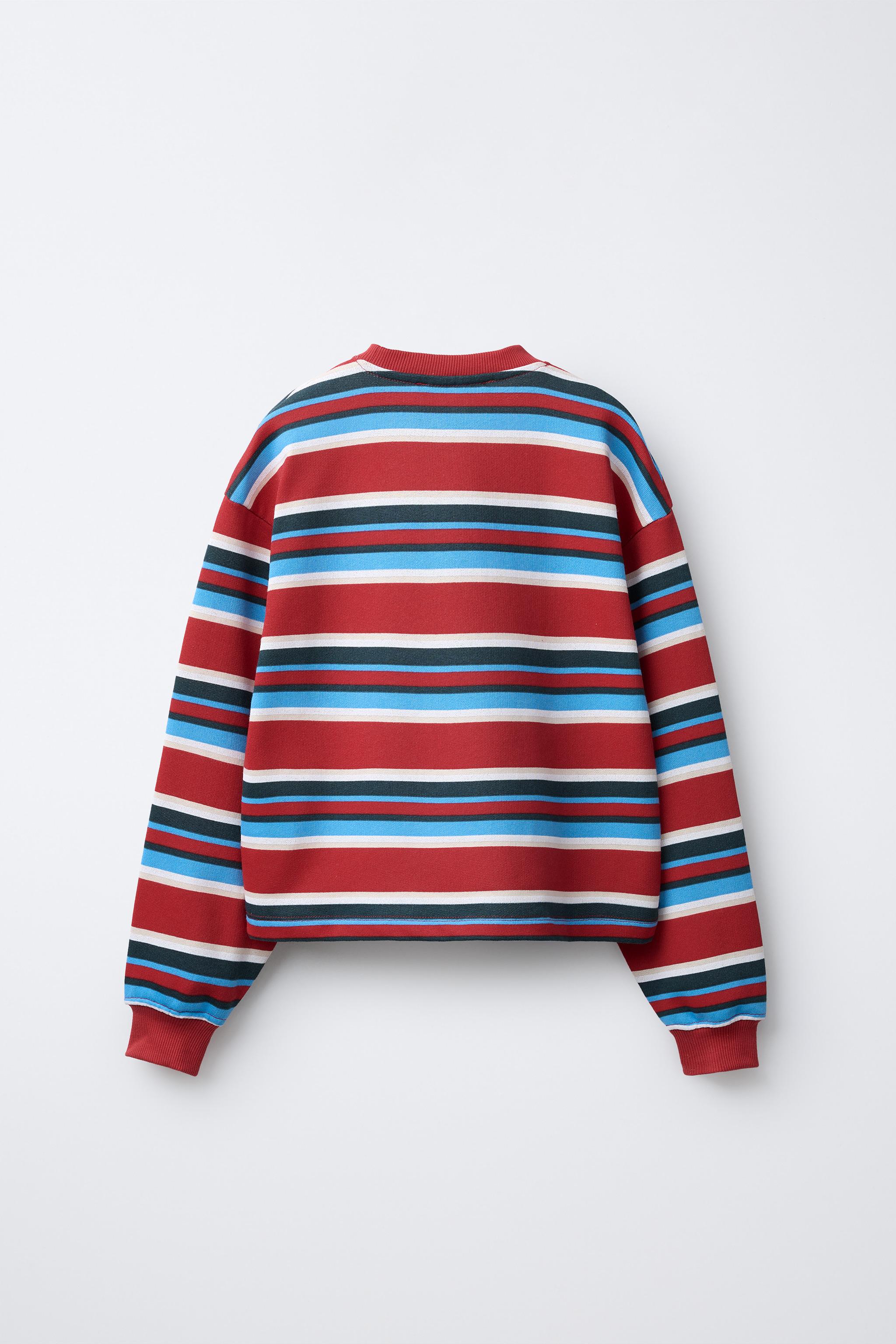 STRIPED PATCH T-SHIRT - striped | ZARA Canada