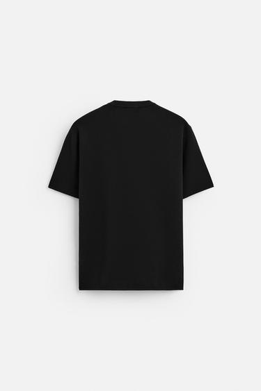 RELAXED FIT KNIT T-SHIRT - Black by Zara - Image 6