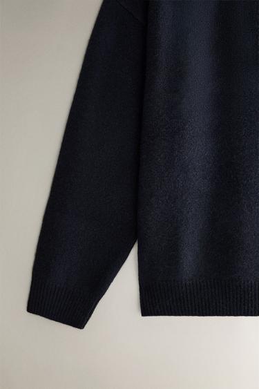PULL EN CACHEMIRE - Bleu marine de Zara - Image 2