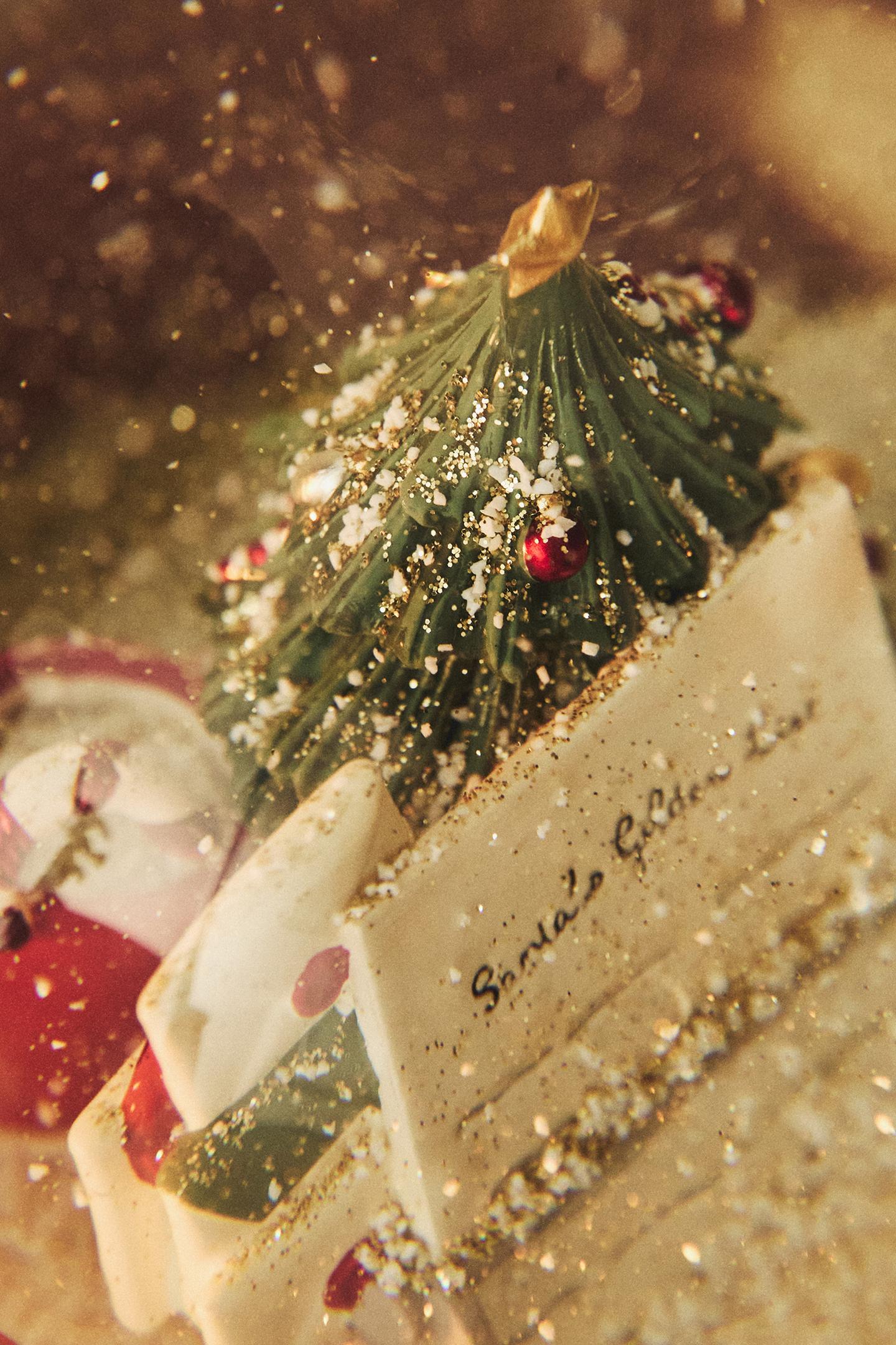 Zara Christmas Typewriter Snow Globe Decoration, цвет: Разноцветный — фото 6