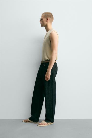RELAXED FIT VISCOSE/LINEN TANK TOP - Beige by Zara - Image 3