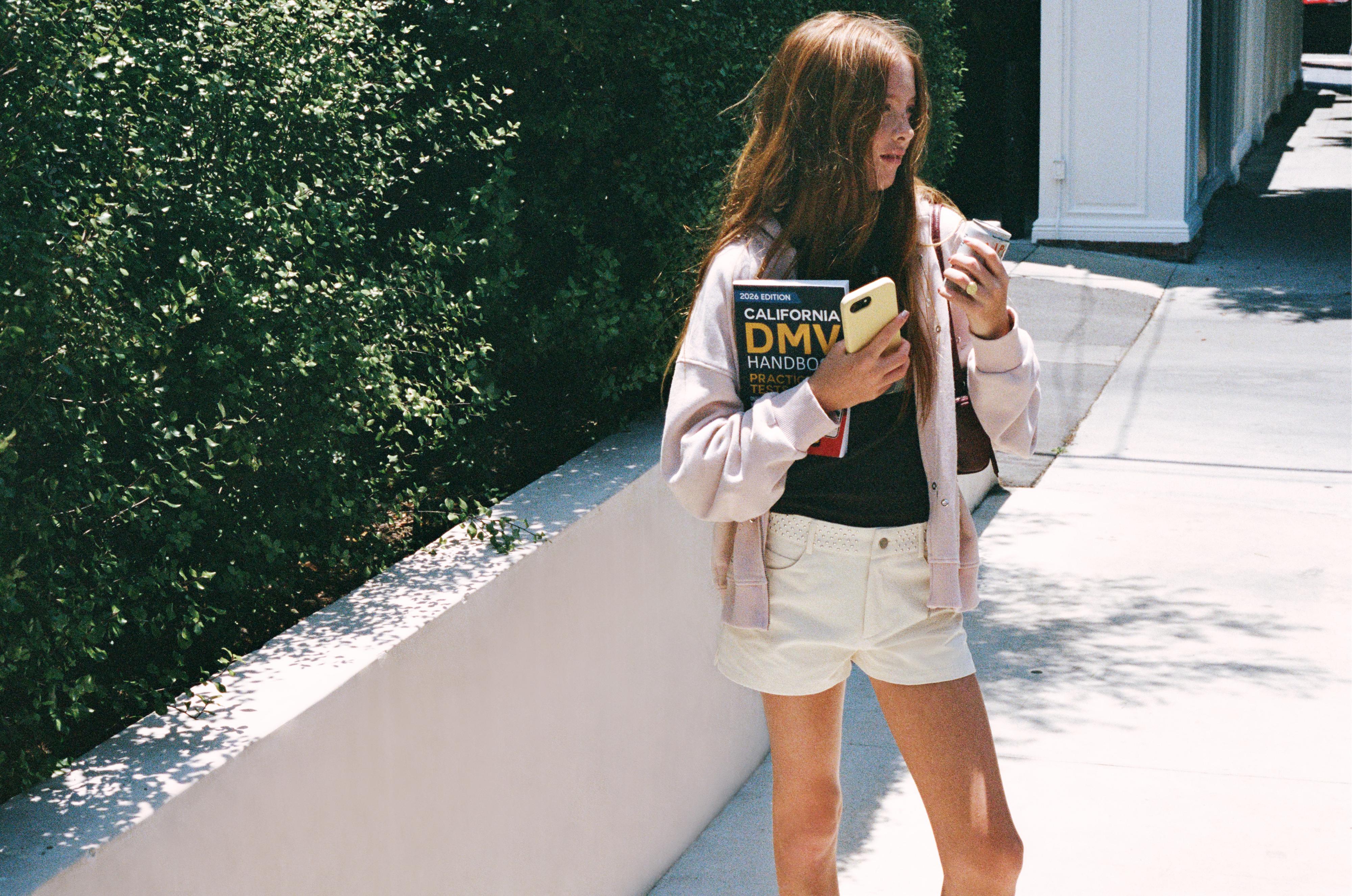 STUD AND STAR DETAIL SHORTS — Ecru