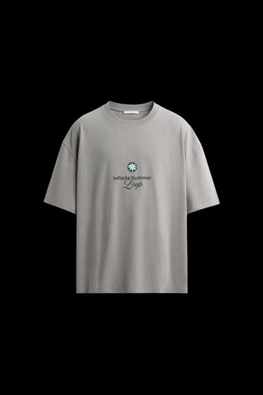 CAMISETA ESTAMPADO ESTRELLA - Gris claro de Zara - Imagen 0