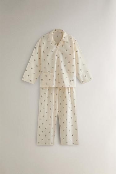 CHEMISE FEUILLES NOËL - Écru de Zara - Image 4