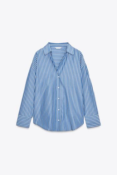 CAMISA LISTRADA - Azul da Zara